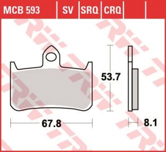 Колодки тормозные дисковые TRW MCB593SRQ в интернет-магазине LuckyFern