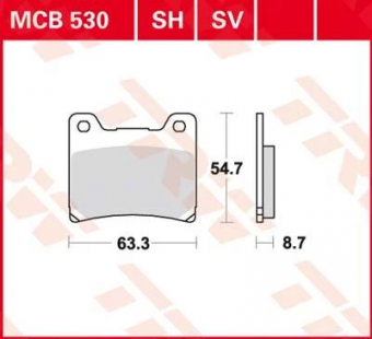 Колодки тормозные дисковые TRW MCB530 в интернет-магазине LuckyFern