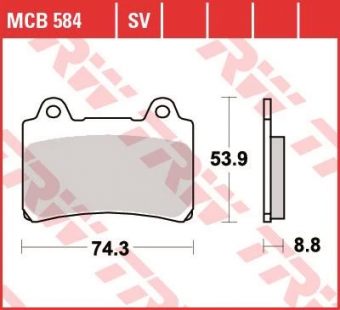 Колодки тормозные дисковые TRW MCB584 в интернет-магазине LuckyFern