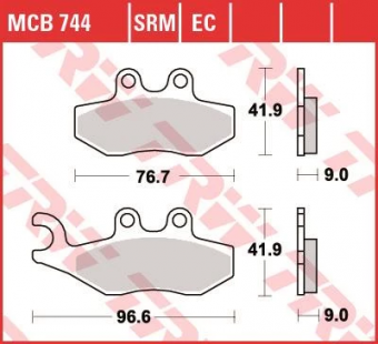 Колодки тормозные дисковые TRW MCB744EC в интернет-магазине LuckyFern