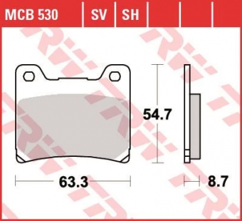 Колодки тормозные дисковые TRW MCB530SH в интернет-магазине LuckyFern