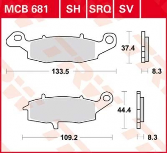 Колодки тормозные дисковые TRW MCB681TRQ в интернет-магазине LuckyFern