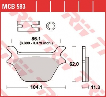 Колодки тормозные дисковые TRW MCB583 в интернет-магазине LuckyFern