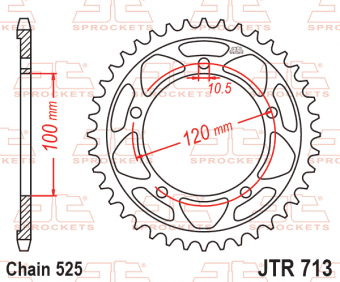 Звезда ведомая JTR713 42 зуба в интернет-магазине LuckyFern