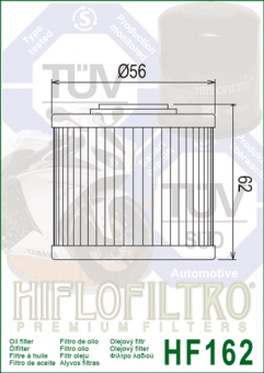 Фильтр масляный Hiflo Filtro HF162 в интернет-магазине LuckyFern