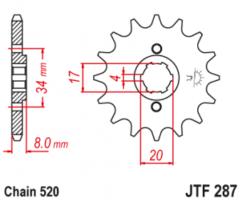 Звезда ведущая JTF287 13 зубьев в интернет-магазине LuckyFern