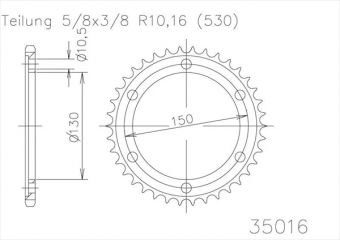 Звезда ведомая ESJOT 50-35016, 48 зубьев в интернет-магазине LuckyFern