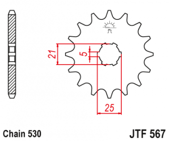 Звезда ведущая JTF567 16 зубьев в интернет-магазине LuckyFern