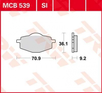 Колодки тормозные дисковые TRW MCB539 в интернет-магазине LuckyFern