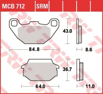 Колодки тормозные дисковые TRW MCB712 в интернет-магазине LuckyFern