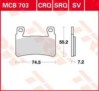 Колодки тормозные дисковые TRW MCB703SV в интернет-магазине LuckyFern
