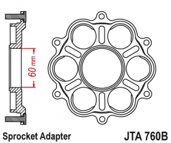 Крепление ведомой звезды алюминиевое JTA760B в интернет-магазине LuckyFern