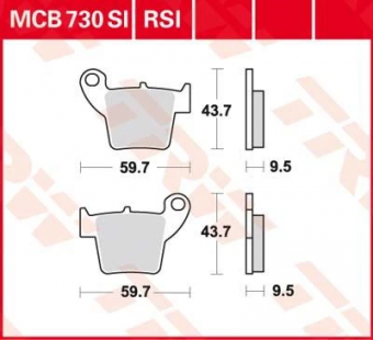 Колодки тормозные дисковые TRW MCB730SI в интернет-магазине LuckyFern