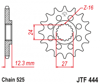 Звезда ведущая JTF444 16 зубьев в интернет-магазине LuckyFern