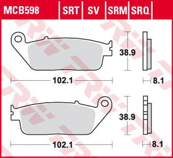 Колодки тормозные дисковые TRW MCB598TRQ в интернет-магазине LuckyFern