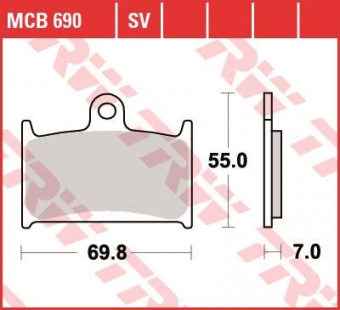 Колодки тормозные дисковые TRW MCB690SV в интернет-магазине LuckyFern