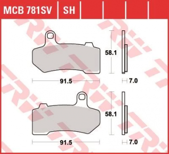 Колодки тормозные дисковые TRW MCB781SV в интернет-магазине LuckyFern