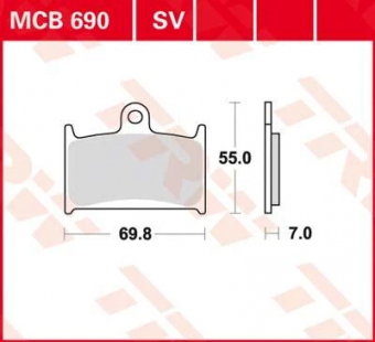Колодки тормозные дисковые TRW MCB690 в интернет-магазине LuckyFern