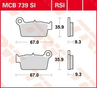 Колодки тормозные дисковые TRW MCB739SI в интернет-магазине LuckyFern