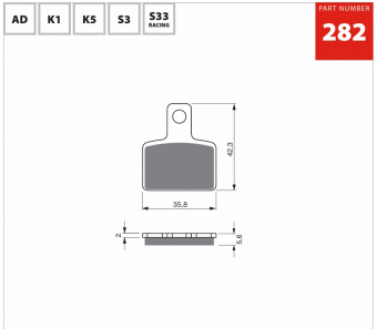 Тормозные колодки дисковые GOLDfren 282 S3 в интернет-магазине LuckyFern