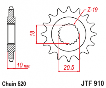 Звезда ведущая JTF910 14 зубьев в интернет-магазине LuckyFern
