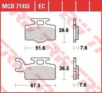 Колодки тормозные дисковые TRW MCB714EC в интернет-магазине LuckyFern