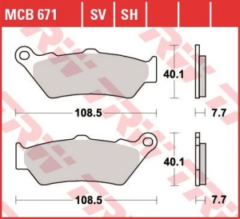Колодки тормозные дисковые TRW MCB671SH в интернет-магазине LuckyFern