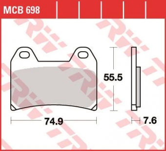 Колодки тормозные дисковые TRW MCB698 в интернет-магазине LuckyFern