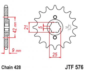 Звезда ведущая JTF576 17 зубьев в интернет-магазине LuckyFern