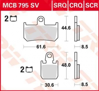 Колодки тормозные дисковые TRW MCB795SV в интернет-магазине LuckyFern