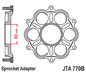 Крепление ведомой звезды алюминиевое JTA770B в интернет-магазине LuckyFern