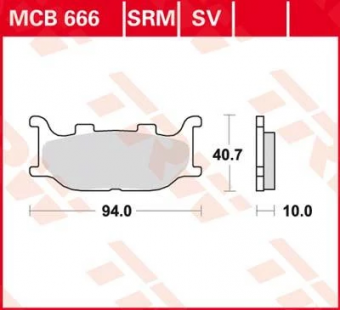 Колодки тормозные дисковые TRW MCB666 в интернет-магазине LuckyFern