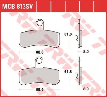 Колодки тормозные дисковые TRW MCB813SV в интернет-магазине LuckyFern