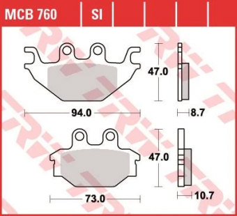 Колодки тормозные дисковые TRW MCB760 в интернет-магазине LuckyFern