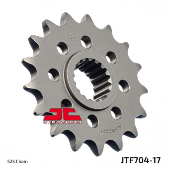 Звезда ведущая JTF704 17 зубьев, для мотоцикла, сталь SCM420 для цепей 525 в интернет-магазине LuckyFern