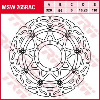 Тормозной диск TRW MSW265RAC в интернет-магазине LuckyFern