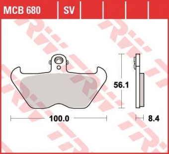 Колодки тормозные дисковые TRW MCB680 в интернет-магазине LuckyFern