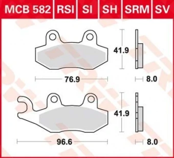 Колодки тормозные дисковые TRW MCB582SI в интернет-магазине LuckyFern